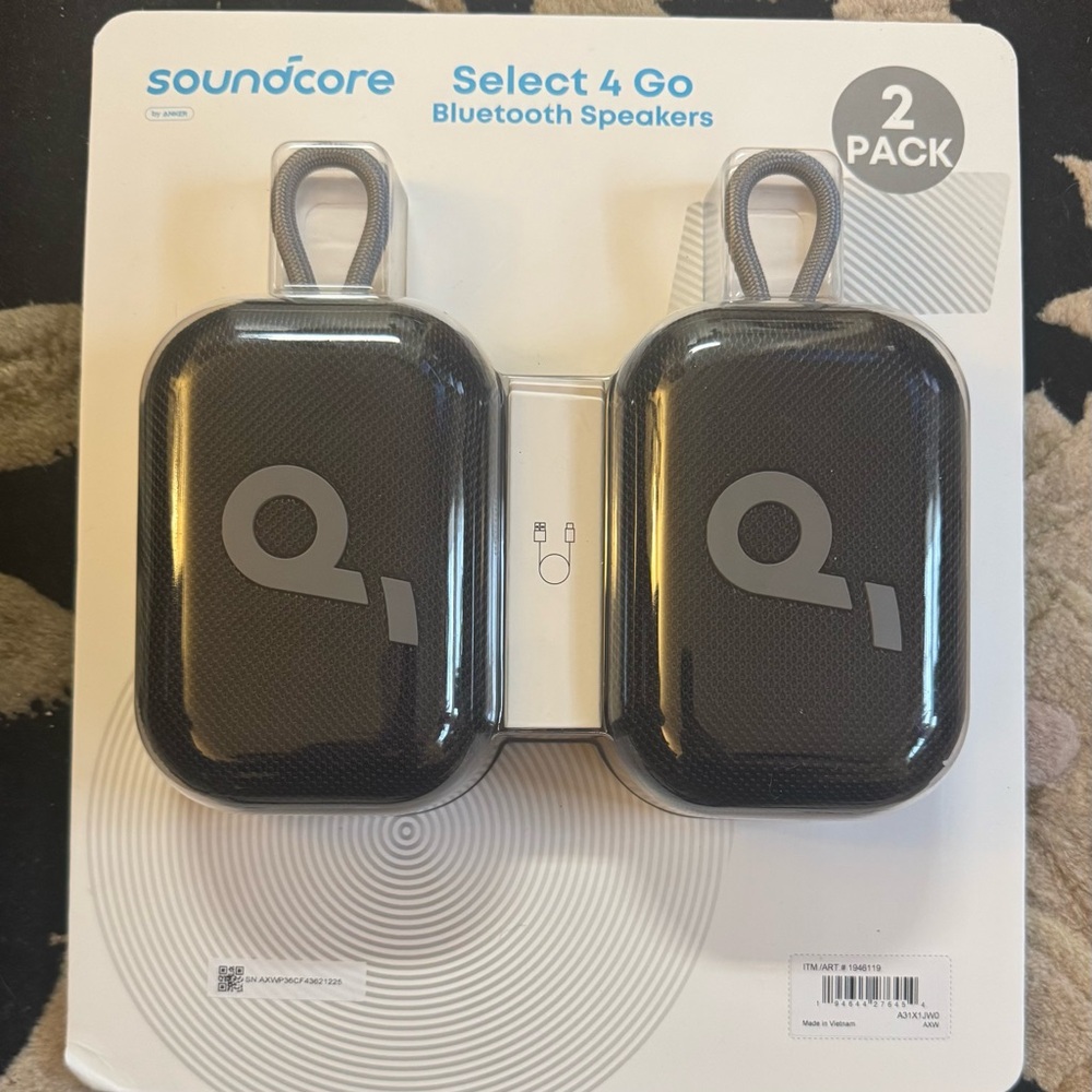 NWT Soundcore Select 4 Go Bluetooth Speakers - Black (2 Pack) - Picture 5 of 5